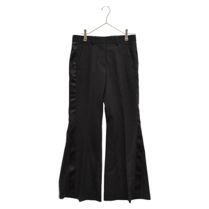 Sacai サカイ 22AW Suiting Mix Pants スーツミックス サイドライン フレアスラックスパンツ ブラック 22-06386