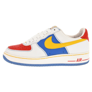 NIKE ナイキ AIR FORCE1 REMIX DA KICKZ 307334-171 エアフォースワン ローカットスニーカー US10/28.0cm ホワイト/イエロー/ブルー