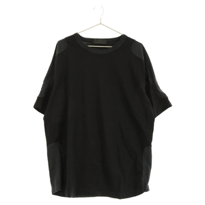 STONE ISLAND ストーンアイランド Crewneck Tshirt クルーネック半袖Tシャツ 切り替えデザイン ブラック 6815238F2