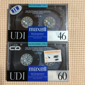 maxell UDⅠ 46.60 ノーマルポジション　カセットテープ2本セット【未開封新品】■■