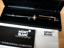 59307ST 未使用 MONTBLANC モンブラン マイスターシュティック No.146 万年筆 ブラック ペン先14K ニブF 細書き ケース_画像2