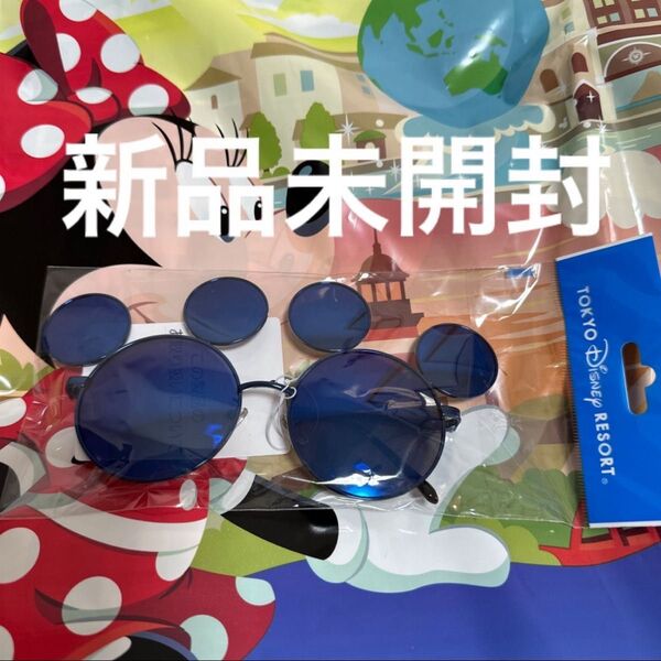 新品未開封 ディズニー サングラス ネイビー ブルー ファンタジア ミッキー サングラス アプリお品切れ中