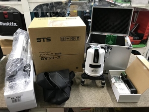 008●未使用品・即決価格●STS グリーンレーザー墨出し器(エレベーター三脚+受光器付) GV-415G+SS-50G+EL-CM