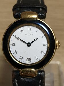 【ユ】SEIKO/セイコー CRESSTA クレスタ クォーツ 腕時計 レザーベルト 3E29-2010