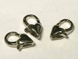 Art hand Auction Coeur Kanikan Env. 12 x 6 mm Gunmetal Jeu de 100 6000797, artisanat, artisanat, perlage, pieces en metal