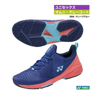 [SHTS3WGC (566) 24.0] Yonex (Yonex) теннисная обувь мощность Sonic 3 Wide GC Deep Blue New Unare