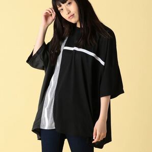 FRAPBOIS フラボア クロスT ユニセックス 半袖Tシャツ ブラック 黒