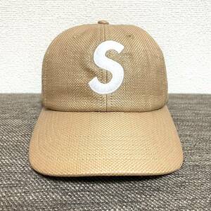 新品 Supreme Raffia S Logo 6-Panel Cap Natural Free 22ss 2022年 ナチュラル ラフィア Sロゴ 6パネル アーチロゴ 新品未使用 タグ付き