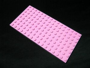 凸レゴ凸　%92438　8x16プレート（ピンク）　1個