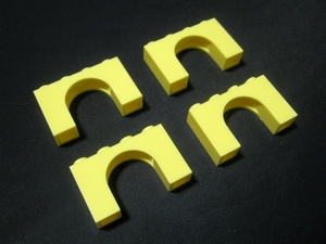凸レゴ凸　%6182　1x4x2アーチ型ブロック（パステル黄）　4個