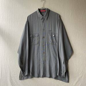 【キュプラ×アセテート】90s Y's for men シャツ / グレー チェック オーバーサイズ ボックス ビンテージ アーカイブ T3-08107-9300の画像1