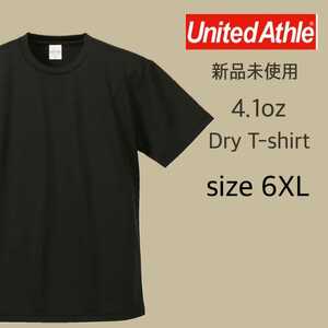 新品 ユナイテッドアスレ 4.1oz ドライアスレチック Tシャツ 黒 6XL United Athle 590001