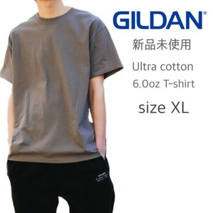 新品未使用 ギルダン ウルトラコットン 6oz 無地 半袖Tシャツ チャコール XL GILDAN 2000