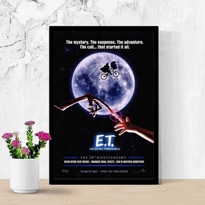 ET 映画ポスター E.T. The Extra-terrestrial US版 黒フレーム付き A3サイズ mi1の画像2