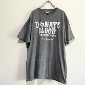 アメリカ古着　企業物　半袖　Tシャツ　プリント　XLサイズ　ビッグサイズ　ゆるだぼ　グレー　クルーネック　【P263】