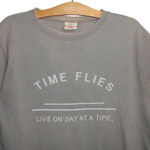 ☆GOOD WEAR グッドウェア TIME ELIES ヘビーウェイト USA製 天竺コットン クルーネック Tシャツ Lサイズの画像2