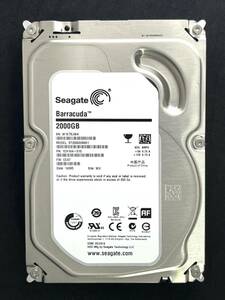 【送料無料】 ★ 2TB ★　ST2000DM001　/　Seagate　【 使用時間：296 ｈ 】稼働少 3.5インチ内蔵HDD SATA　ST2000DM001-1CH164　FW: CC47