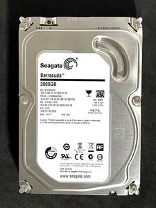 【送料無料】 ★ 2TB ★　ST2000DM001　/　Seagate　【 使用時間：2721 ｈ 】良品 3.5インチ内蔵HDD SATA　ST2000DM001-1CH164　FW: CC47