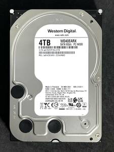 【送料無料】★ 4TB ★ Western Digital / WD40EARX　【使用時間： 14 ｈ】 2021年製　新品同様　3.5インチ内蔵 HDD　WD　SATA600
