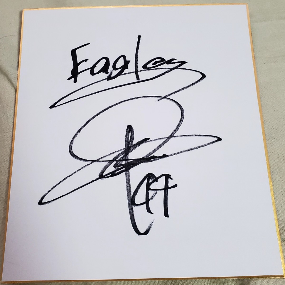 Tohoku Rakuten Golden Eagles Takaya Tanaka Catcher 44 Autographed Signed Colored Paper, baseball, Souvenir, Related Merchandise, sign