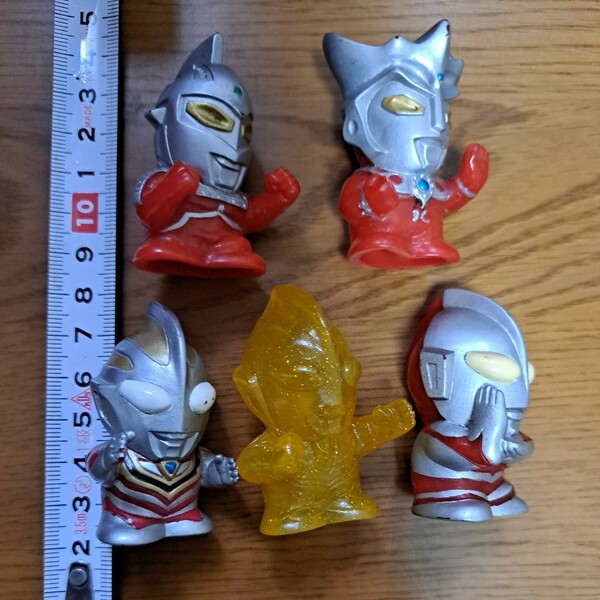 ウルトラマン ウルトラセブン グリッターティガ レオ ガイア ウルトラヒーロー 絶版 指人形 ソフビ フィギュア セット