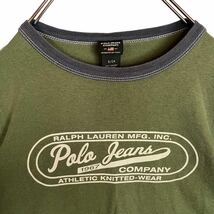 POLO JEAMS ポロジーンズ　半袖Tシャツ　プリントTシャツ　カーキ　メンズ　Sサイズ　【AY1353】_画像3