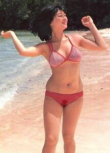  life photograph Kawai Naoko Showa era idol swimsuit sexy L stamp b