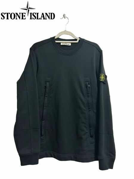 STONE ISLAND double zip pocket crewneck 21ss ダブルジップポケットスウェット　