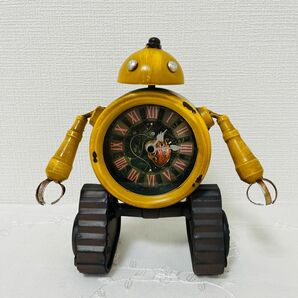 【新品 未使用】置時計　ブリキ　ロボット