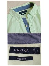 NAUTICA ボタンダウン カラーシャツノーティカ ノーチカ 検 VINTAGE ヴィンテージ ビンテージ 90s 90年代 オックス グリーン イエロー_画像3