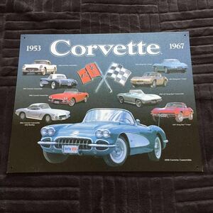 シボレー Corvette 1953～1967 ブリキ看板 ディスプレイ 雑貨