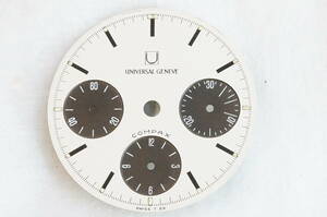 超希少!!極上美品!!純正オリジナル!!USED!!UNIVERSAL GENEVE COMPAX ユニバーサル Ref.885103/02 パンダダイアル トリチウム バルジュー72