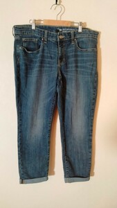 GAP Gap stretch cropped pants Denim pants sexy The Boy Friend Denim stretch jeans 31 -inch XL size lady's 