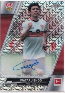 2021-22 TOPPS CHROME 遠藤航 BUNDESLIGA JAPAN EDITION MOJO REFRACTOR Auto 直筆サインカード SP 日本代表　LIVERPOOL