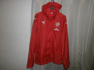  beautiful goods PUMA Puma premium Lee g arsenal Arsenal red nylon Zip Parker jacket US L size 