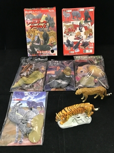 φ海洋堂φ世界の動物コレクション レッドデータアニマルズ ワニガメ/アムールトラ/カリフォルニアコンドル等 5点+おまけ@動物 フィギュア