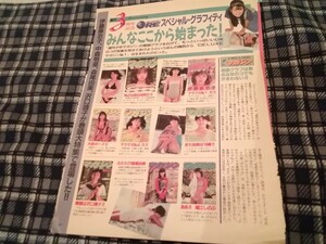 雑誌ORE(オーレ)3周年記念　紹介グラビア切り抜き4ページ　南野陽子　斉藤由貴