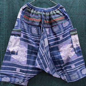  shorts sarouel pants geli pattern ethnic men's lady's free size cotton 100% c-117