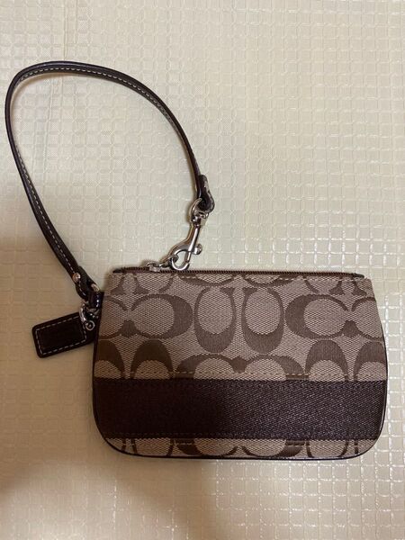 COACH シグネチャー リストレット&ポーチ ブラウン