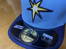 送料無料 新品 NEWERA ニューエラ 59FIFTY MLB キャップ タンパベイ・レイズ rays 野球 大リーグ 帽子 ベースボール オーセンティック_画像2