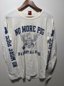 ステュディオ・ダルチザン ″STUDIO D´ARTISAN　NO MORE PIG ロンT メンズ　Mサイズ　長袖シャツ　長袖Tシャツ　日本製　ヴィンテージ