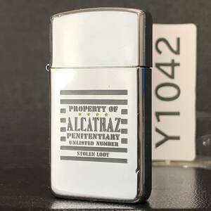 美商品 ZIPPO PROPERTY OF ALCATRAZ アルカトラズ スリムジッポー オイルライター Y1042