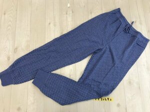 タグなし新品！UNIQLO ユニクロ レディース ドット柄 スウェットパンツ M 青白