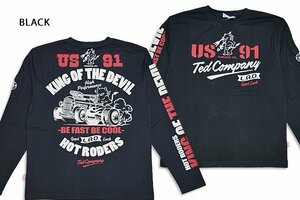 ホットロッドロングTシャツ◆TEDMAN/テッドマン ブラックMサイズ（サイズ40）TDLS-358 エフ商会 efu 赤鬼 長袖