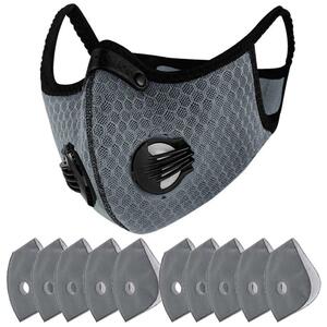  sport mask bike mask valve(bulb) attaching mask 5 layer filter ×10 sheets attaching [ color designation OK]