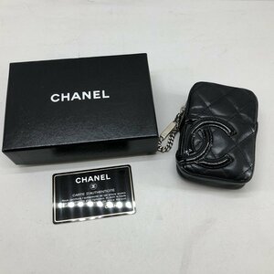 CHANEL シャネル ラムスキン/エナメル カンボンライン シガレットケース 箱・ギャランティ付き シルバー金具[327375