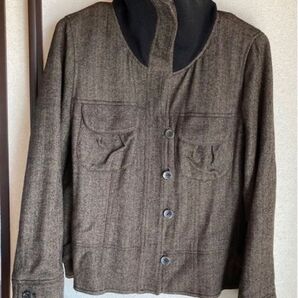 袖が可愛い レトロな生地のジャケット アウター