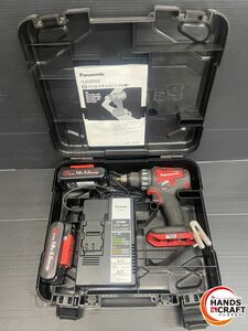 ▼【中古品】 Panasonic パナソニック 18V 3.0Ah 充電ドリルドライバー EZ74A2PN2G-R 充電器+バッテリ2個＋ケース