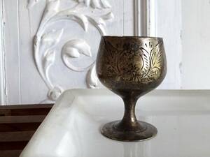 19世紀-20世紀 フランス メタル カップ コップ ゴブレット 器 皿 焼物 鉢 飾皿 陶器 民藝 骨董 古道具 美術 縫製 アンティーク 