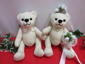 6OH5854 4*C teddy bear pair set u Eddie ng Bear wedding pair Bear -